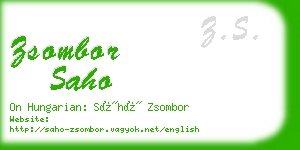 zsombor saho business card